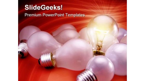 One Bright Mind Ideas Business PowerPoint Templates And PowerPoint Backgrounds 0211