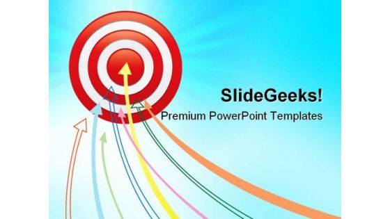 One Hit Target Business PowerPoint Templates And PowerPoint Backgrounds 1211