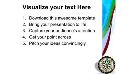 One Hundred Dollar Bills On A Dartboard PowerPoint Templates Ppt Backgrounds For Slides 0213