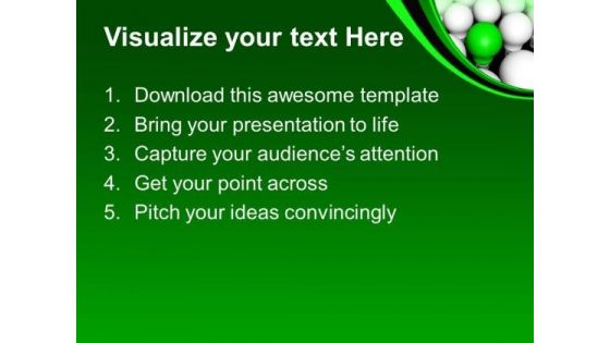 One Lit Bulb Among Others Leadership PowerPoint Templates And PowerPoint Themes 0812