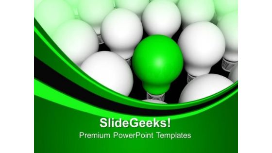 One Lit Bulb Among Others Leadership PowerPoint Templates And PowerPoint Themes 0812