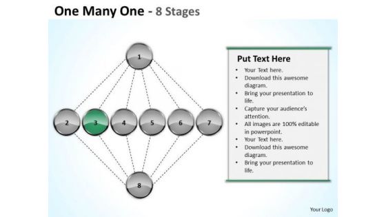 One Many Stages Sales Marketing Theme Ppt Business Plan PowerPoint Templates