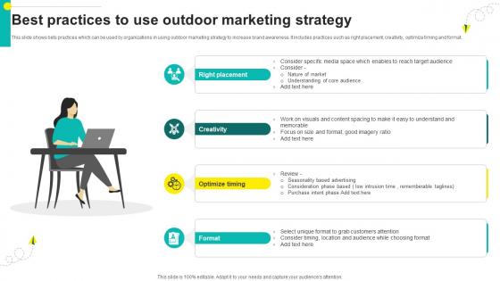 One On One Advertising Best Practices To Use Outdoor Marketing Strategy SS V