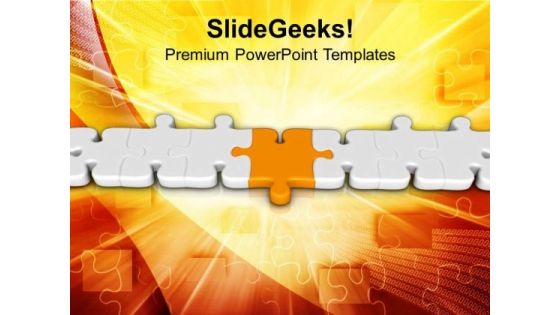 One Puzzle In Different Color From Others PowerPoint Templates Ppt Backgrounds For Slides 0213