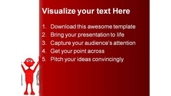 One Red Man Stand Out From Group Leadership PowerPoint Themes And PowerPoint Slides 0411
