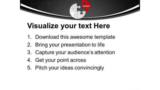 One Solution Can Solve The Problem PowerPoint Templates Ppt Backgrounds For Slides 0713
