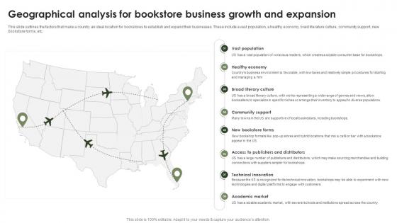 Online Bookstore Business Plan Geographical Analysis For Bookstore Business Growth BP SS V