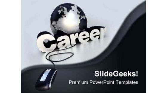 Online Career Search Education PowerPoint Background And Template 1210