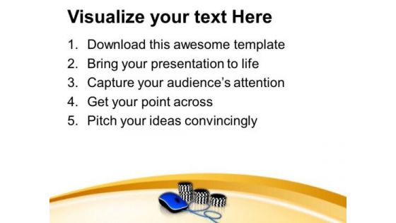 Online Casino Concept With Mouse PowerPoint Templates Ppt Backgrounds For Slides 0313