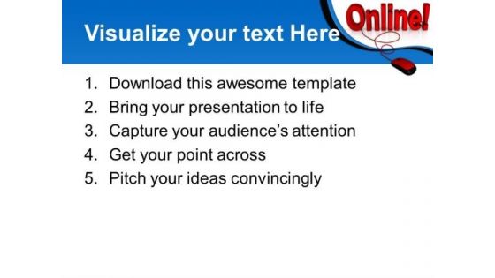 Online Connected Mouse Internet PowerPoint Templates And PowerPoint Themes 0712
