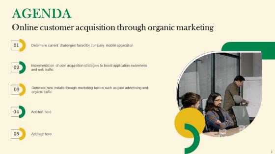 Online Customer Acquisition Through Organic Marketing Ppt Powerpoint Presentation Complete Deck