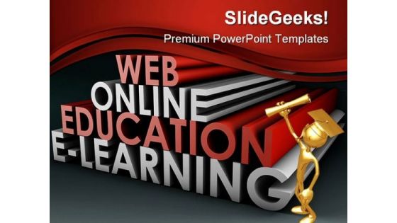 Online Education People PowerPoint Backgrounds And Templates 1210
