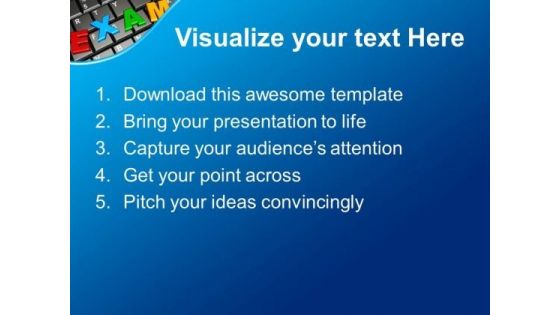 Online Exam Concept Internet PowerPoint Templates And PowerPoint Themes 1012