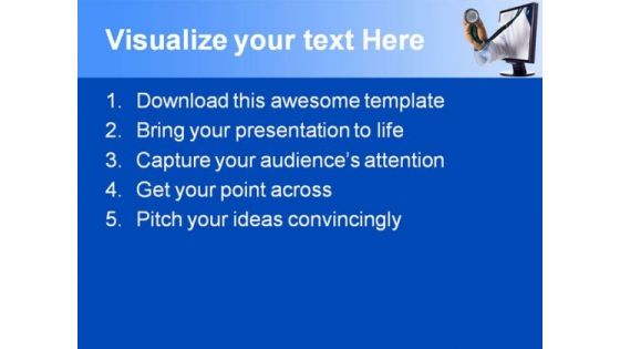 Online Health Checkup Internet PowerPoint Themes And PowerPoint Slides 0411