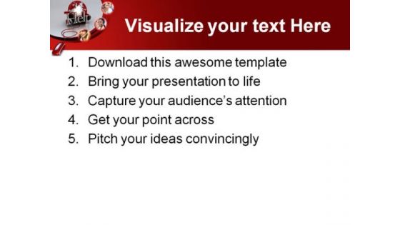 Online Help Internet PowerPoint Templates And PowerPoint Backgrounds 0811