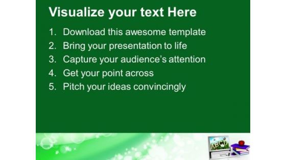 Online Learning With An Apple Technology PowerPoint Templates Ppt Backgrounds For Slides 0213