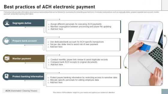 Online Payment Techniques Best Practices Of Ach Electronic Payment
