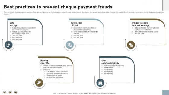 Online Payment Techniques Best Practices To Prevent Cheque Payment Frauds