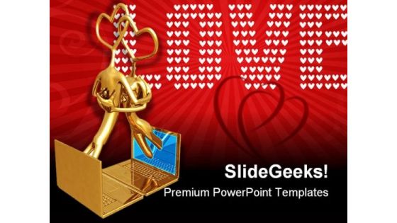 Online Romance Technology PowerPoint Templates And PowerPoint Backgrounds 0411
