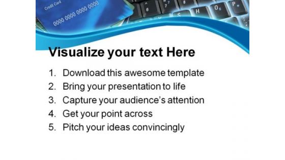 Online Shopping Credit Cards Internet PowerPoint Themes And PowerPoint Slides 0711