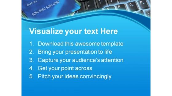 Online Shopping Credit Cards Internet PowerPoint Themes And PowerPoint Slides 0711