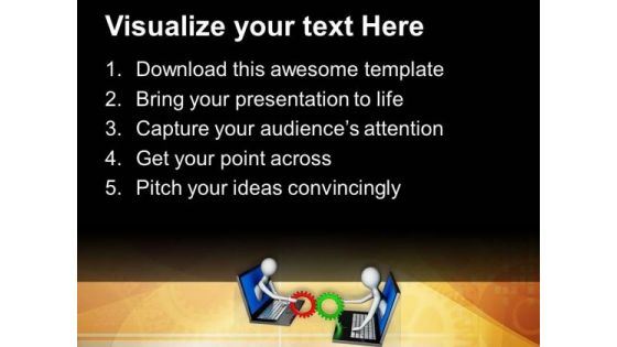 Online Teamwork Concept PowerPoint Templates Ppt Backgrounds For Slides 0813