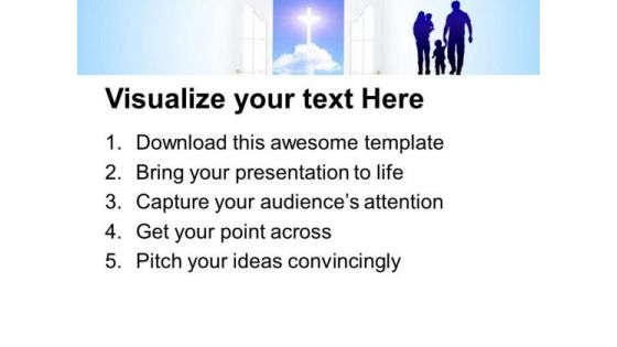 Open Door Family Christian PowerPoint Templates And PowerPoint Themes 0812