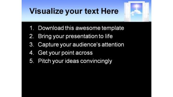 Open Door Religion PowerPoint Themes And PowerPoint Slides 0511