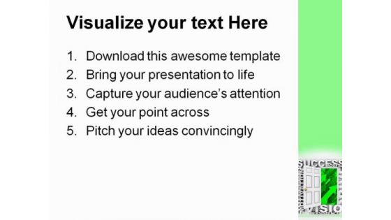 Open Door To Success Business PowerPoint Themes And PowerPoint Slides 0711