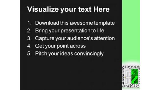 Open Door To Success Business PowerPoint Themes And PowerPoint Slides 0711
