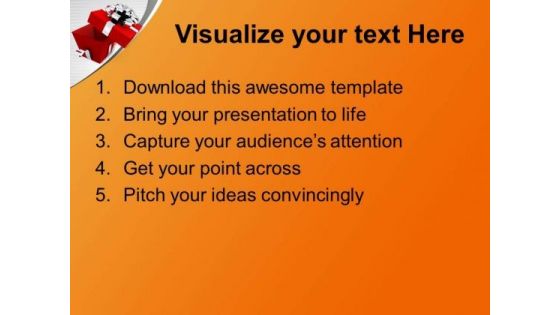 Open Elegant Gift Box PowerPoint Templates Ppt Backgrounds For Slides 0113