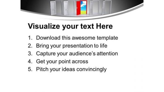 Open The Door For Freedom PowerPoint Templates Ppt Backgrounds For Slides 0413