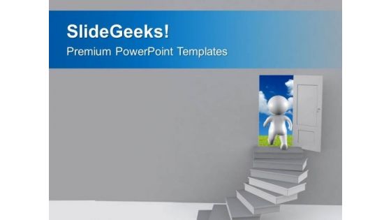 Open The Door Towards Sky PowerPoint Templates Ppt Backgrounds For Slides 0813