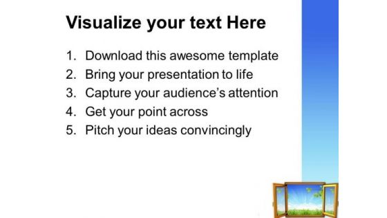 Open The Window Of Opportunity PowerPoint Templates Ppt Backgrounds For Slides 0613