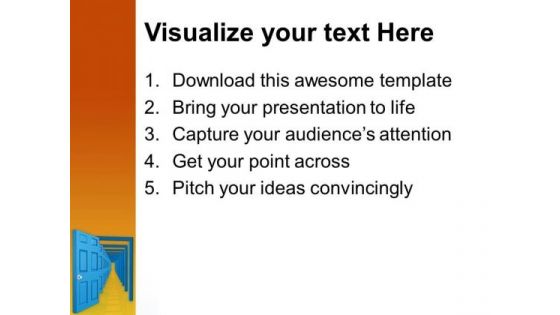 Opened Doors For Success Business Development PowerPoint Templates Ppt Backgrounds For Slides 0513