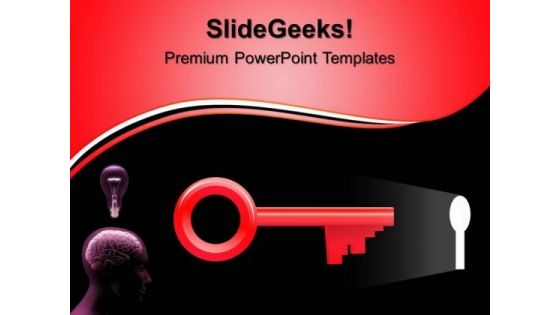 Opportunity Key With Idea Business PowerPoint Templates And PowerPoint Themes 0512