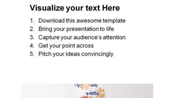 Opportunity Puzzles Business PowerPoint Template 1110