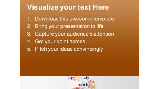 Opportunity Puzzles Business PowerPoint Template 1110