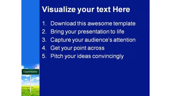 Opportunity Signpost Metaphor PowerPoint Templates And PowerPoint Backgrounds 0811