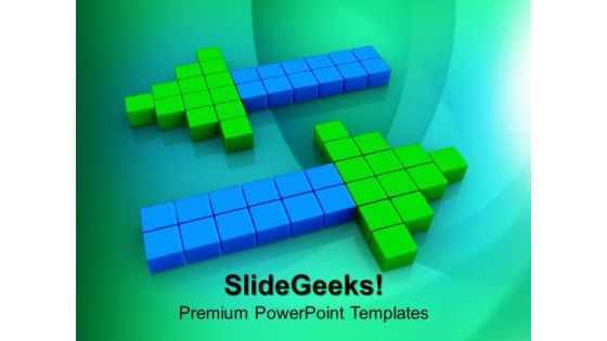 Opposite Arrows Success PowerPoint Templates And PowerPoint Themes 1012