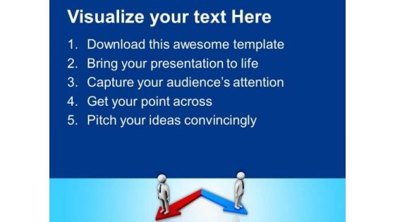 Opposite Team In Different Directions PowerPoint Templates Ppt Backgrounds For Slides 0413