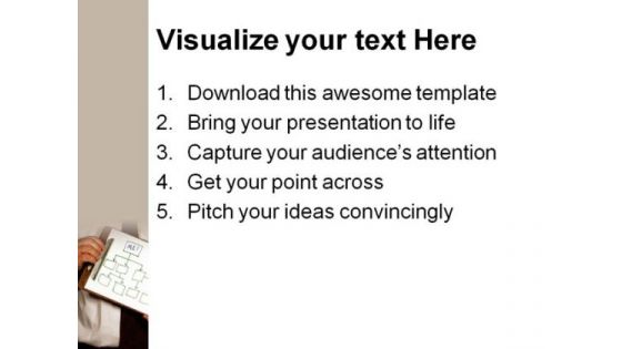 Optimistic Businessman Business PowerPoint Template 0910