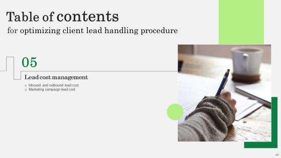 Optimizing Client Lead Handling Procedure Ppt Powerpoint Presentation Complete Deck With Slides