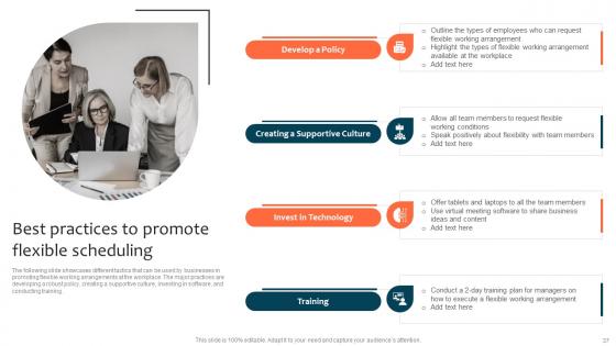 Optimizing Staff Retention Rate With Adjustable Working Hours Ppt Powerpoint Presentation Complete Deck