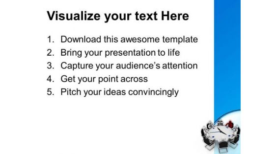 Organize Team Meeting On Time PowerPoint Templates Ppt Backgrounds For Slides 0613