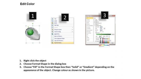 Orientated Circle Arrow Process 5 Sample Flow Charts PowerPoint Slides