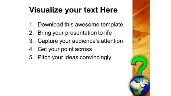 Origin Of World Problems PowerPoint Templates Ppt Backgrounds For Slides 0713