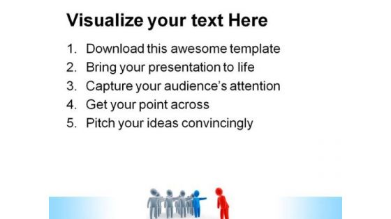 Out Of Crowd Business PowerPoint Templates And PowerPoint Backgrounds 0711
