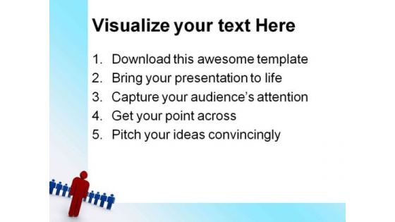 Out Standing Leader Leadership PowerPoint Themes And PowerPoint Slides 0511