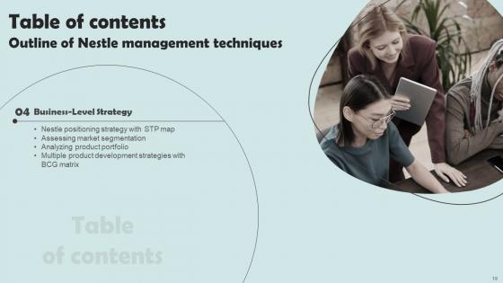 Outline Of Nestle Management Techniques Ppt Powerpoint Presentation Complete Deck